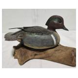 Handmade signed wood duck