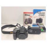 Nikon D80 camera and multi power battery pack