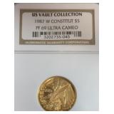 1987 W constitut $5 gold coin