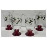 Pfaltzgraff Hand Painted Winterberry Goblets