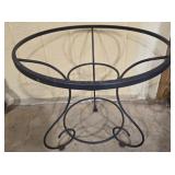 Outdoor metal table with no top