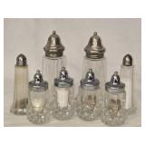 Lot of 4 Pair of Crystal Salt & Pepper Shakers