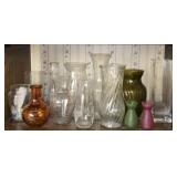 Estate Lot of Misc Glass Decorative Vases