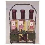 Decorative Infused Oil & Vinegar Bottles & Holder