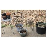 Estate Lot of Plant Holders and Flower Pots