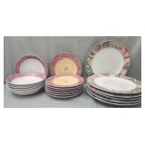 19 pcs set Sakura plates & bowls