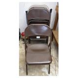 8 metal folding chairs