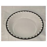 Heavy ih Brand Cast Iron Enamel Covered Pan