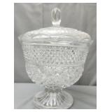 Anchor Hocking Wexford glass footed candy dish w