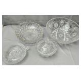 5 pc lot of vintage Anchor Hocking clear glass