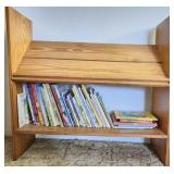 Wooden bookcase with children