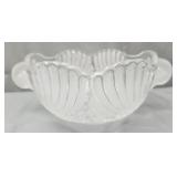 Vintage Mikasa Swan crystal bowl w frosted swan