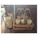 Estate lot of candles and holders