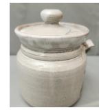 Vintage stoneware lidded jar