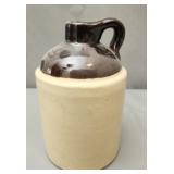 Vintage two-toned stoneware jug crock