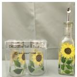 Lot of sunflower Oil & Vinegar & salt & pepper