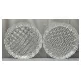 2 crystal serving platters