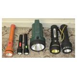 Lot of 6 Hand Held Flash Lights