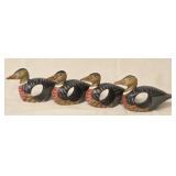Set of Wooden Hand Painted Duck Decoy Napkin Ring