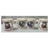 1997 Lenox Set of 4 Bearing Wondrous coffee cups