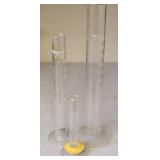 Lot of 3 Kimax & Fisherbrand glass beakers