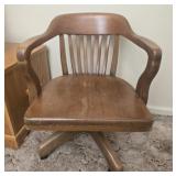 Oak wood office chair