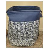 Blue & White Fabricated Laundry Bag Pillow & More