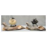 Lot of 2 bird figurines