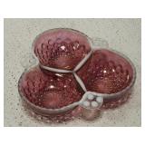 Gorgeous Antique Fenton cranberry Hobnail dish