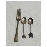 Lot of 3 vintage Sterling silver utensils