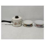 Vintage enamelware dishes *have some age on them