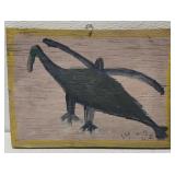 MoseT bird painting on board