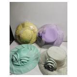 Lot of 4 vintage dress hats