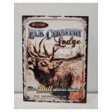 Metal elk country decorative sign