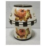 Fall theme ceramic candle holder & shade **