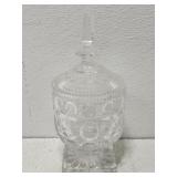 Vintage square base & finial lid candy dish ***