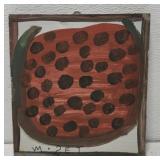 MoseT watermelon painting on board