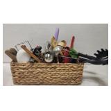 Organizer with misc kitchen utensils