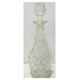 Gorgeous Tall etched Glass Decanter with stopper