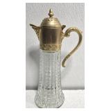 Tall Elegant Crystal Glass Pitcher