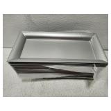 23 silver colored charger plates