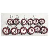 Set of 12 Alabama Crimson Tide Curtain Hooks