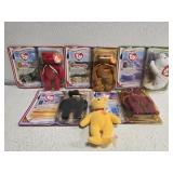 Lot of 6 collectible beanie babies