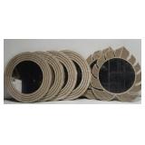 6 wooden wall mirror decor