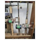 Lot of 3 open fishing rods 7