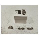 Lot of misc Sterling earrings and more