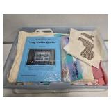Tote full of quilt topper items