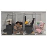 Lot of 4 collectible beanie babies