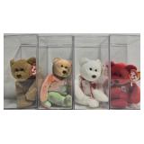 Lot of 4 collectible beanie babies