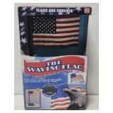 Electronic waving flag